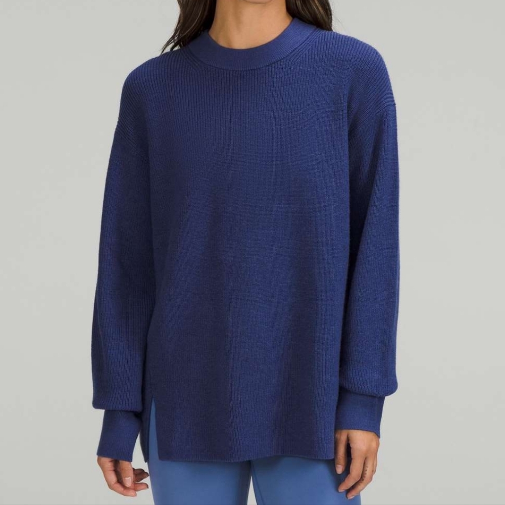 Lululemon Merino Wool-Blend Ribbed Crewneck Sweater